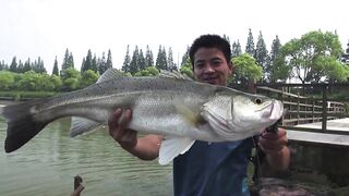 Yellow Cheek fishing, озеро Pearl Lake Shanghai выезд с Gong Lei и тест местных снастей