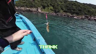 Глубинная морская рыбалка в Нячанге Вьетнам кальмары и queenfish на выезде в открытое море