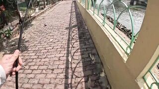 Saigon street fishing городские каналы Хошимина ловля с берега и прогулка по улицам