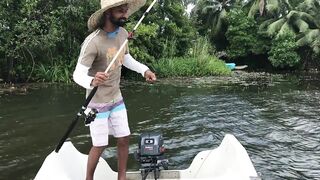 Bentota River Sri Lanka - guided fishing tour красный снэппер барракуда и увлекательная ловля на реке