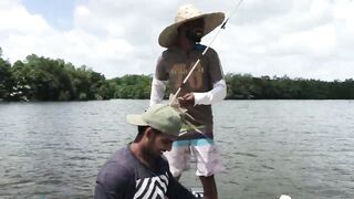 Bentota River Sri Lanka - guided fishing tour красный снэппер барракуда и увлекательная ловля на реке