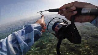 Marsa Alam Egypt морская рыбалка в Красном море монстр GT 20+ кг на береговой shore jigging