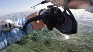 Marsa Alam Egypt морская рыбалка в Красном море монстр GT 20+ кг на береговой shore jigging