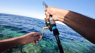 Marsa Alam Egypt морская рыбалка в Красном море монстр GT 20+ кг на береговой shore jigging