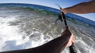 Marsa Alam Egypt морская рыбалка в Красном море монстр GT 20+ кг на береговой shore jigging