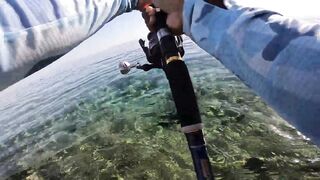 Marsa Alam Egypt морская рыбалка в Красном море монстр GT 20+ кг на береговой shore jigging