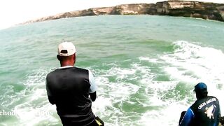 Гигантский GT Oman Salalah морская рыбалка в Индийском океане у скал и рифов Аравийского моря