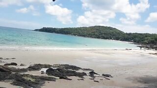 Морская рыбалка на Koh Samet Таиланд ловля с сеткой и подсачеком прямо у камней и волнореза