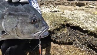 Рыба моей жизни - 40 кг GT береговой джиг и самая эмоциональная рыбалка на тропическом прибое