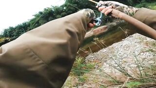 Spinibarbus hollandi рыбалка на Хайнане китайский пруд редкая рыба и размеренный деревенский день