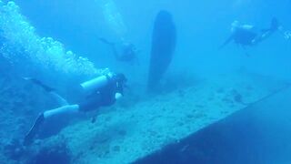 Gulf of Tadjoura берег Джибути лазурная вода лодки рыбаков и дельфины в заливе