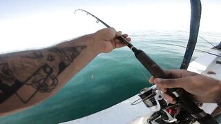 Морская рыбалка в Александрии район Miami - береговая ловля и волны Средиземного моря