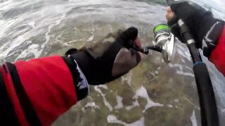 Береговая морская рыбалка в Salalah Oman, bluefish на волне Shimano Saragosa 6000 и Poseidon II