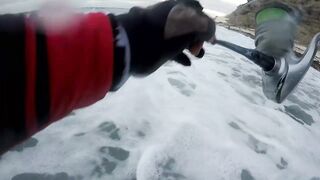 Береговая морская рыбалка в Salalah Oman, bluefish на волне Shimano Saragosa 6000 и Poseidon II