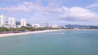 Dadonghai Sanya Hainan прогулка по бухте городской пляж и мысли о рыбалке с берега