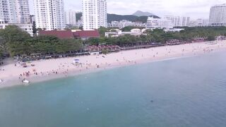 Dadonghai Sanya Hainan прогулка по бухте городской пляж и мысли о рыбалке с берега