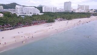 Dadonghai Sanya Hainan прогулка по бухте городской пляж и мысли о рыбалке с берега