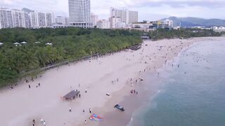 Dadonghai Sanya Hainan прогулка по бухте городской пляж и мысли о рыбалке с берега