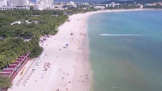Dadonghai Sanya Hainan прогулка по бухте городской пляж и мысли о рыбалке с берега