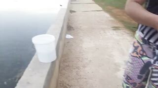 Varadero Cuba рыбалка с канала и пирса поиск барракуды и другой рыбы у входа в порт