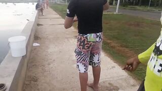 Varadero Cuba рыбалка с канала и пирса поиск барракуды и другой рыбы у входа в порт