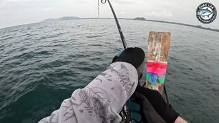 Таиланд - морская рыбалка в лодке 10 кг GT на компактную катушку Shimano Twin Power