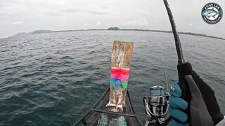 Таиланд - морская рыбалка в лодке 10 кг GT на компактную катушку Shimano Twin Power