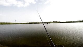 Freshwater fishing в Пекине, Китай спокойная рыбалка в городском парке среди высоток