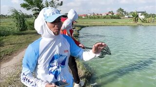 Vietnam Fishing TV: чёрный амур Trắm Đen с пруда и зрелищная трофейная рыбалка во Вьетнаме