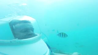 Sea Walking Phuket Coral Island прогулка по дну в шлемах и как тут с рыбой у рифов