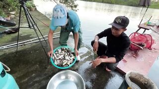 Vietnam Fishing TV: рыбалка на карася в пруду с сильным течением во Вьетнаме