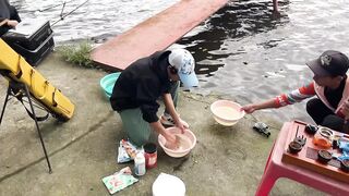 Vietnam Fishing TV: рыбалка на карася в пруду с сильным течением во Вьетнаме