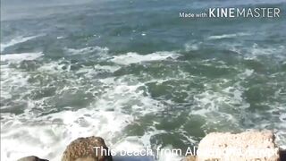 Морская рыбалка на пляже Alexandria Egypt береговая ловля у волн Средиземного моря