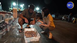 Прибрежная жизнь рыбаков на острове Hainan Китай будни у моря сети лодки и утренний рынок