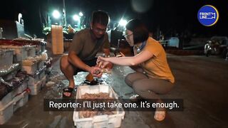 Прибрежная жизнь рыбаков на острове Hainan Китай будни у моря сети лодки и утренний рынок