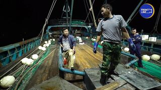 Прибрежная жизнь рыбаков на острове Hainan Китай будни у моря сети лодки и утренний рынок