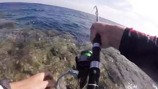 Морская рыбалка в Египте Red Sea Rumble береговой shore jigging по рифам и свалам Красного моря