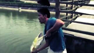 Yellow Cheek рыбалка в Shanghai с Gong Lei городской канал и охота за редкой трофейной рыбой