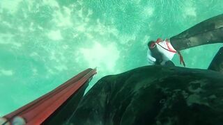 Подводная охота в Tripoli Libya на trigger fish и другую рыбу у скалистого берега Ливии