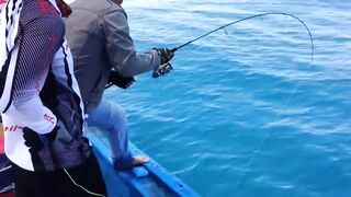 Горячий день в Nha Trang Vietnam рыбалка с берега и большие рыбы на волне Южно Китайского моря