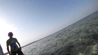 Шарм Эль Шейх Nabq, пляж отеля Amwaj обзор входа в море и логово мурены возле рифа