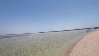 Шарм Эль Шейх Nabq, пляж отеля Amwaj обзор входа в море и логово мурены возле рифа