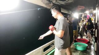 Морская рыбалка на Пхукуоке: ночная охота на кальмара во Вьетнаме в формате 4K