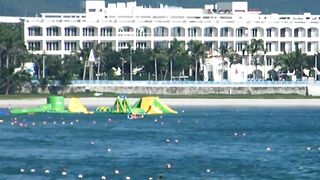 Знаменитый пляж Китая Dadonghai Sanya - популярная туристическая точка острова Хайнань