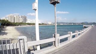 Знаменитый пляж Китая Dadonghai Sanya - популярная туристическая точка острова Хайнань