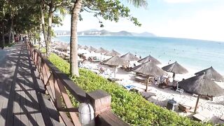 Знаменитый пляж Китая Dadonghai Sanya - популярная туристическая точка острова Хайнань