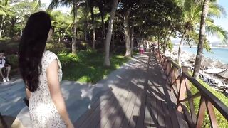 Знаменитый пляж Китая Dadonghai Sanya - популярная туристическая точка острова Хайнань