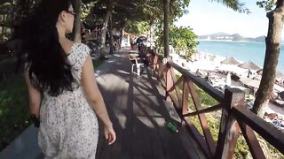 Знаменитый пляж Китая Dadonghai Sanya - популярная туристическая точка острова Хайнань