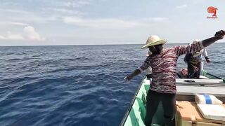 Глубинная рыбалка в океане за rosy snapper тяжёлые снасти и борьба с рыбой на большой глубине