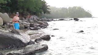 Рыбалка в Таиланде Phuket пляж Bang Tao утренние забросы и прогулка вдоль моря